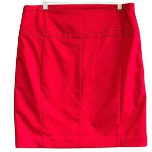 Vintage EXPRESS Red Lace Up Back Pencil Skirt Women's 12 Career Business Y2K